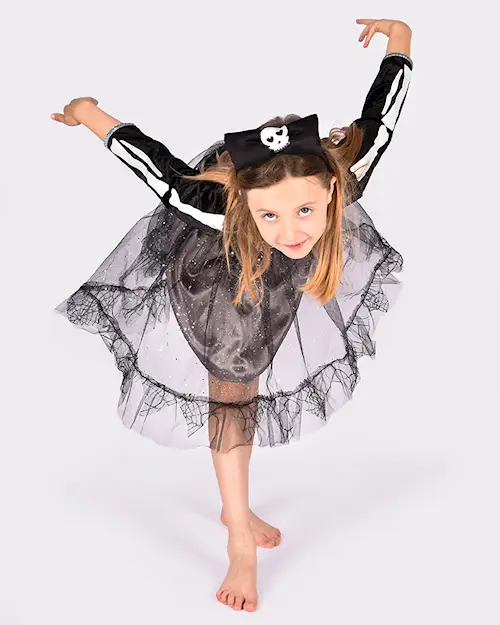 DRESS SKELETON w HEADBAND