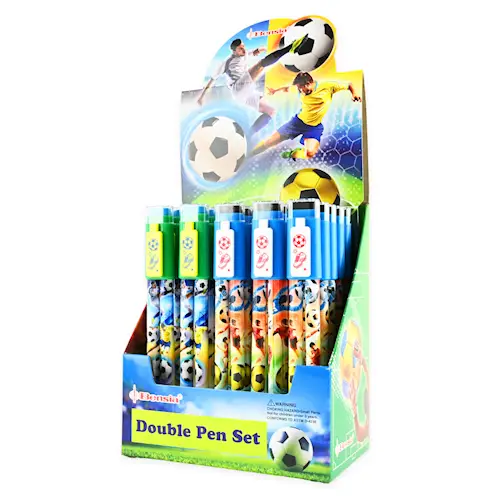 PEN SET DOUBLE PENCIL & BALL PEN FOOTBALL