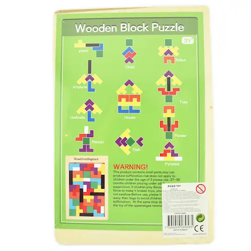 IQ PUZZLE WOODEN FIT ALL THE PIECES 40pcs