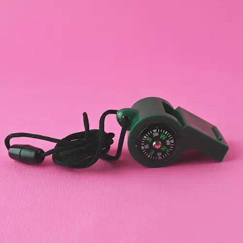ADVENTURE GEAR COMPASS w WHISTLE