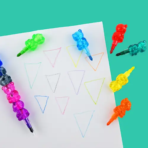 STACKING CRAYONS BEAR 10 COLOURS