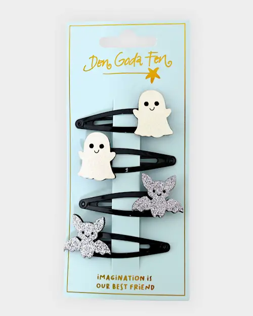 HAIR CLIPS  BAT AND GHOST 2pcs SET 