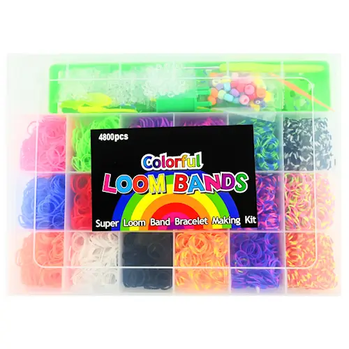 LOOM BANDS w TOOLS DIY 4800pcs