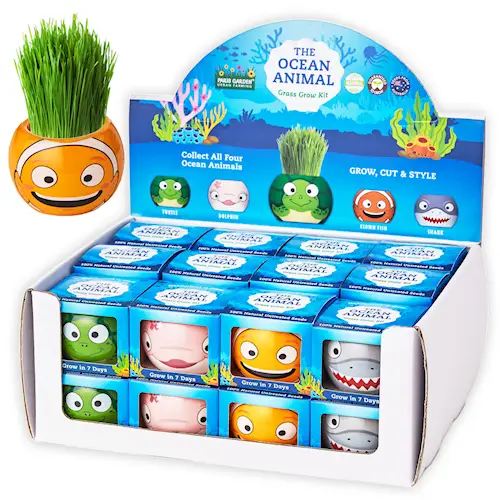 GROWING GRASS KIT OCEAN ANIMALS