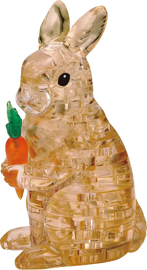 CRYSTAL PUZZLE RABBIT BROWN 41pcs