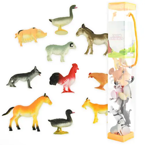 FARM ANIMALS IN TUBE 12pcs