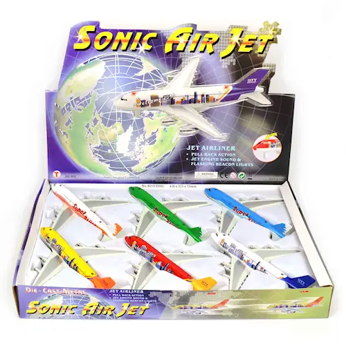 AIRPLANE JUMBO w LIGHT/SOUND B/O pb