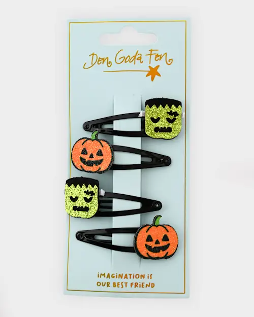HAIR CLIPS PUMPKIN AND MONSTER 2pcs SET 