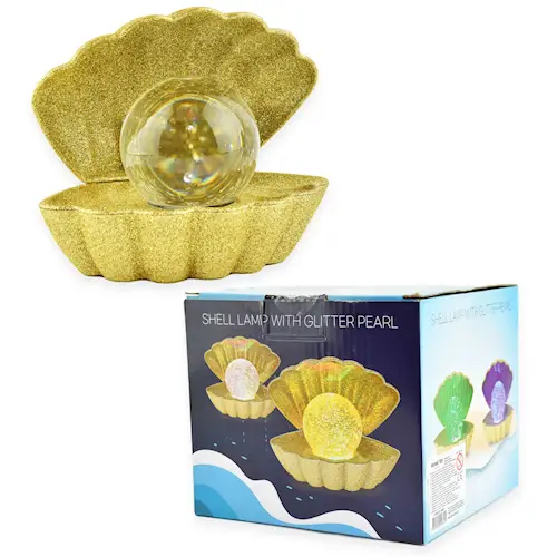 LAMP SHELL w GLITTER BALL
