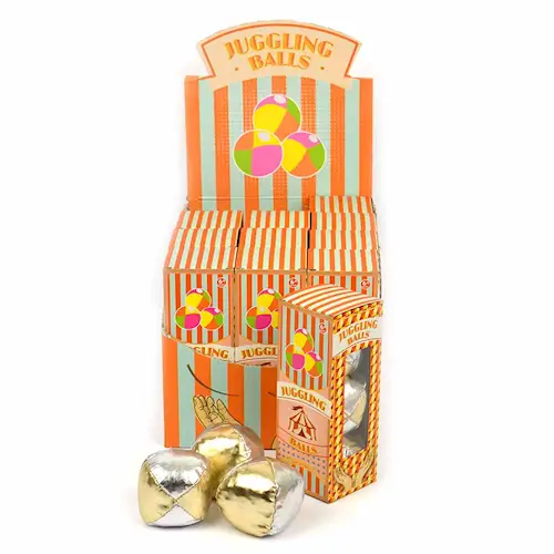 JUGGLING BALLS SILVER/GOLD 3pcs