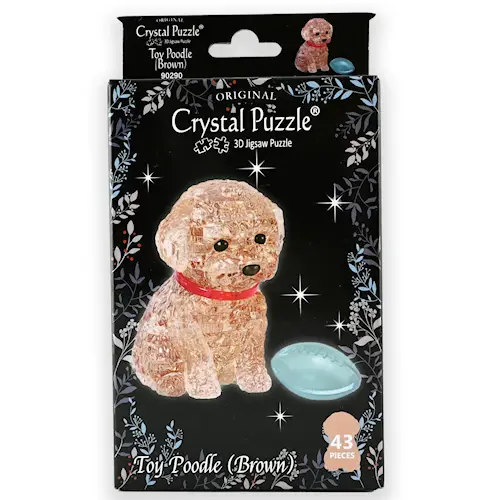 CRYSTAL PUZZLE TOY POODLE BROWN 43pcs