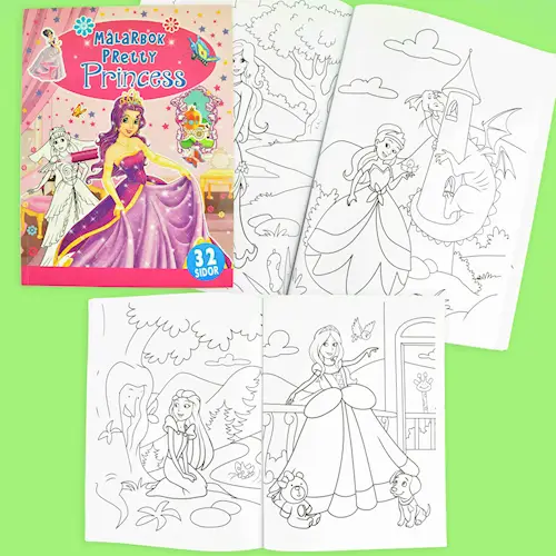 MÅLARBOK PRINCESS A4 32pages
