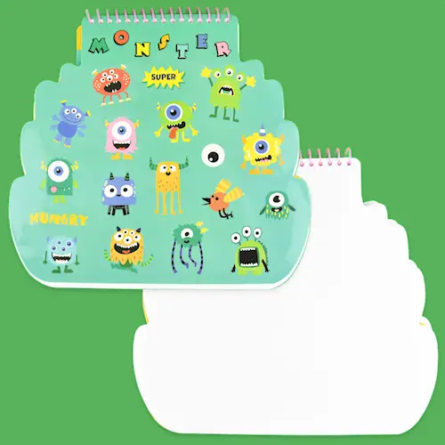 NOTEPAD MONSTER w STICKERS 50sheets