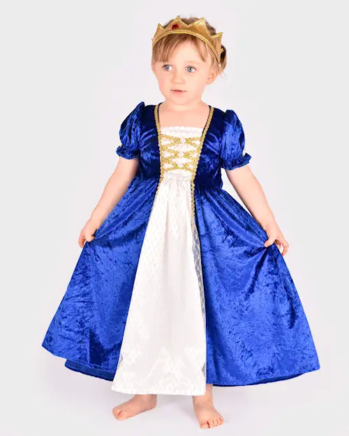 PRINCESS DRESS VELVET BLUE