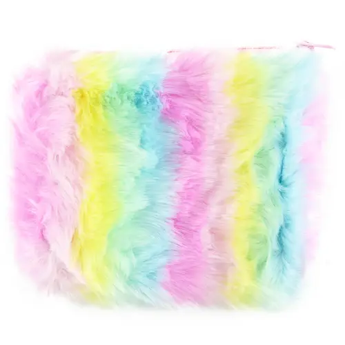 PURSE FLUFFY RAINBOW