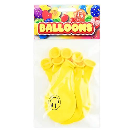 BALLOONS SMILEY FACE 8pcs