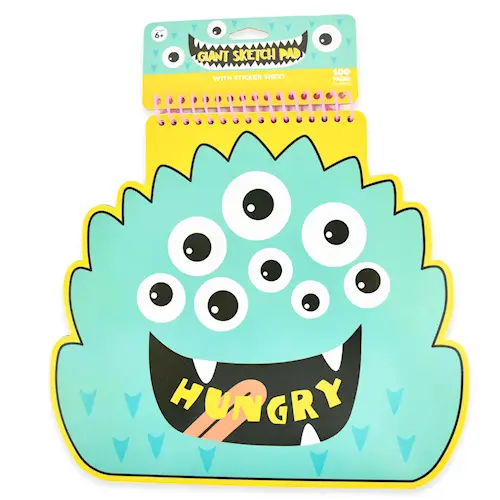 NOTEPAD MONSTER w STICKERS 50sheets