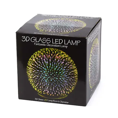 GLASS LAMP 3D PATTERN B/O
