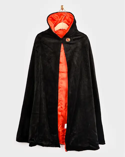 VAMPIRE CAPE DELUXE RED SATIN AND STONE