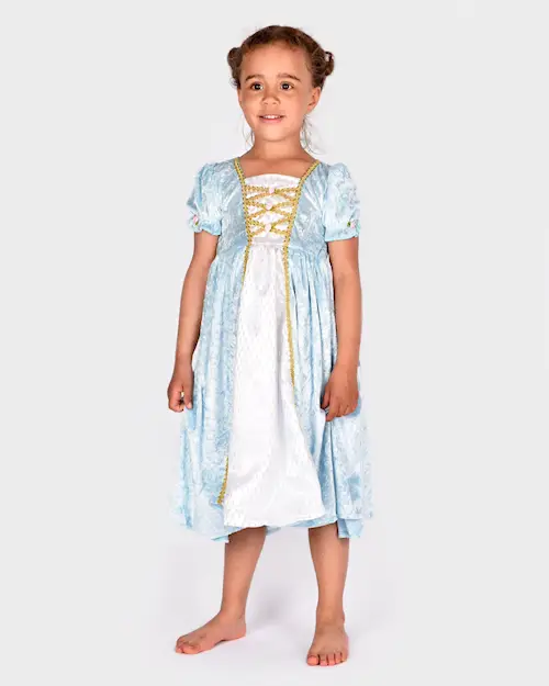 PRINCESS DRESS VELVET LIGHT BLUE