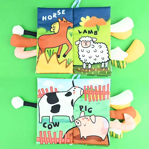 CLOTH BOOK ZOO ANIMALS