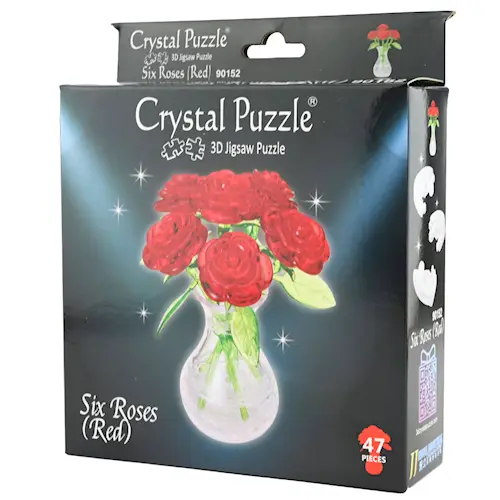 CRYSTAL PUZZLE RED ROSES 47pcs