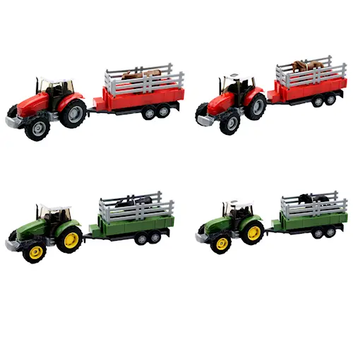 TRACTOR w ANIMAL TRAILER