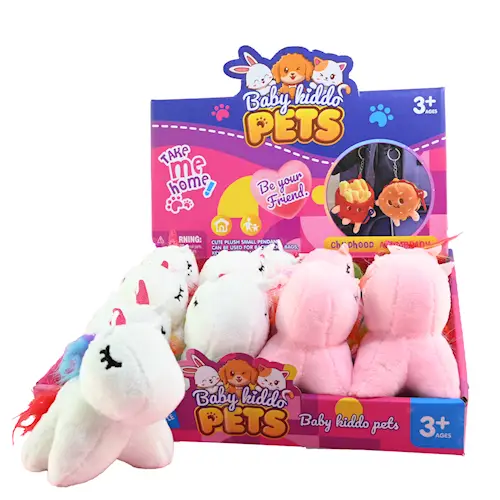 KEYRING PLUSH UNICORN