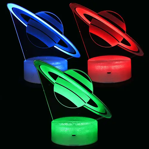 LAMP LED SPACE PLANETS 3D