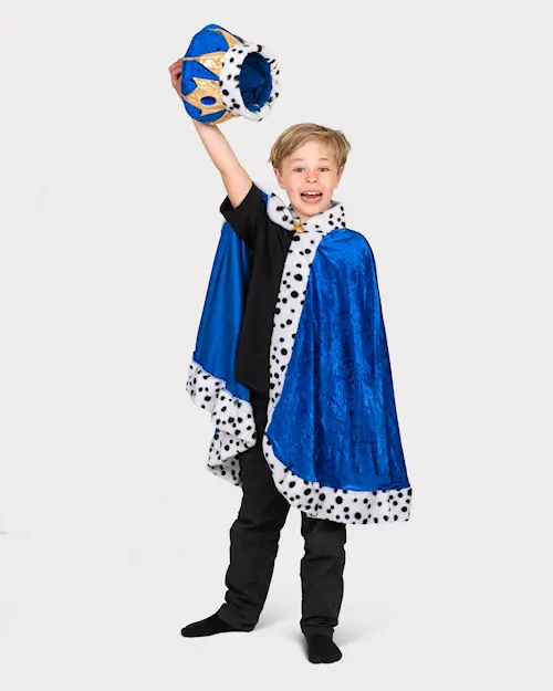 THE KING CAPE BLUE VELVET