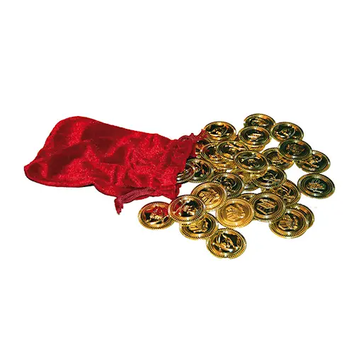 PIRATE MONEY IN BAG 37+1pcs