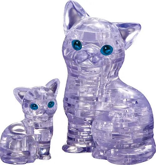 CRYSTAL PUZZLE CLEAR CAT 49pcs