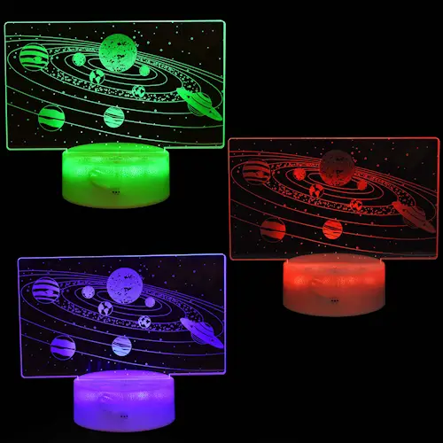 3D LED LIGHT PLANETS w REMOTE