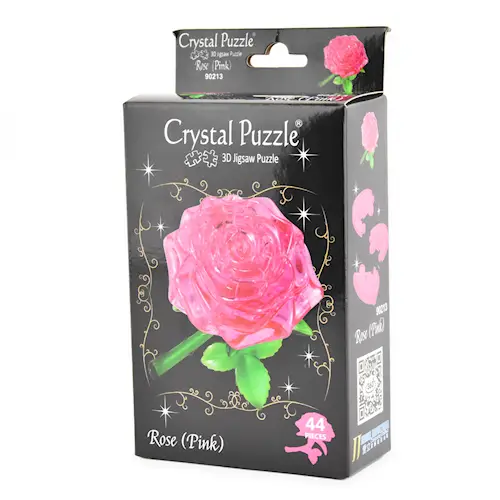 CRYSTAL PUZZLE ROSE PINK 44pcs