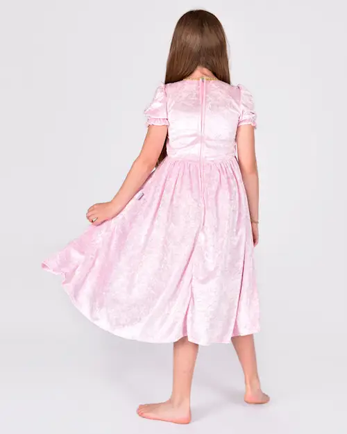 PRINCESS DRESS VELVET PINK