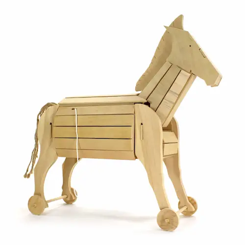 WOODEN TROJAN HORSE