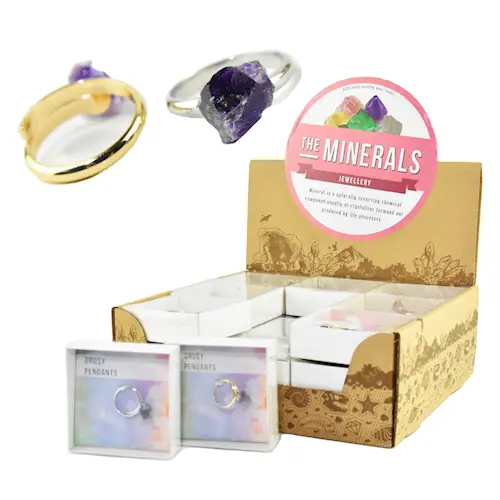 RING AMETHYST CRYSTAL POINT adj