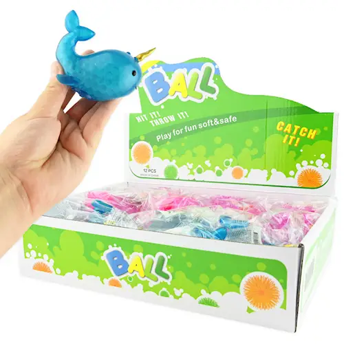 SQUEEZE UNICORN/NARWHAL w BEADS