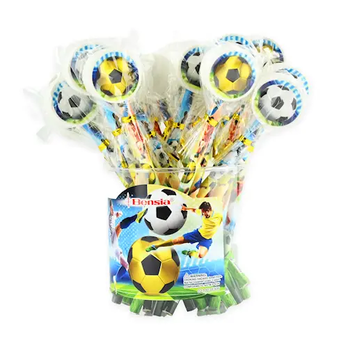 PENCIL WOODEN FOOTBALL w ERASER