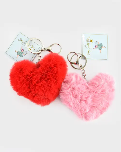 KEYRING FLUFFY HEART