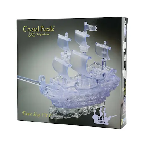 CRYSTAL PUZZLE CLEAR PIRATE SHIP 101pcs