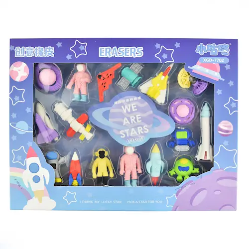 ERASER SPACE SET 17pcs