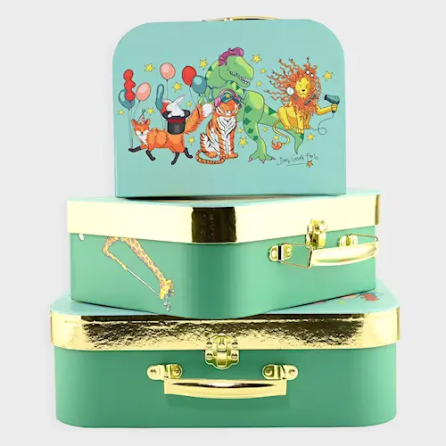 ANIMAL SUITCASES PAPER 3pcs