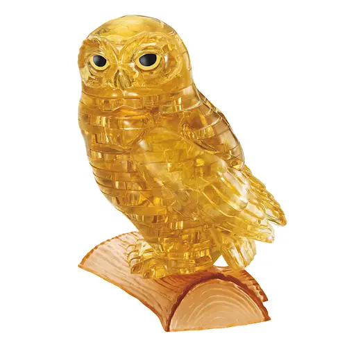 CRYSTAL PUZZLE OWL GOLD 42pcs