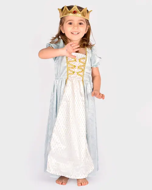 PRINCESS DRESS VELVET LIGHT BLUE