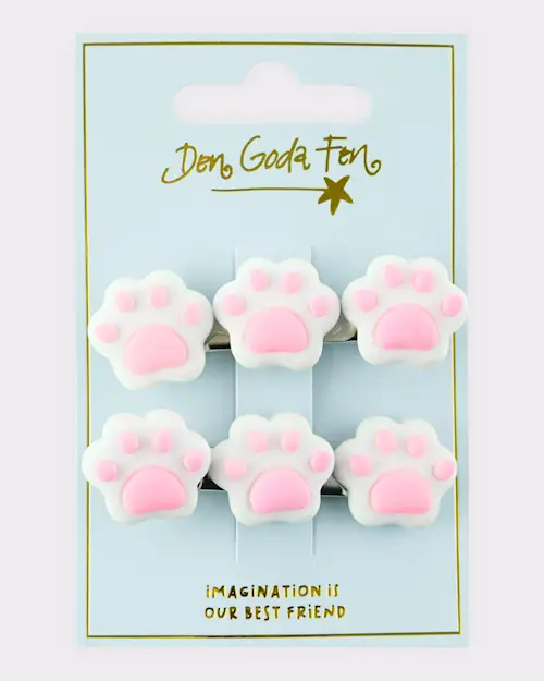 HAIR CLIPS WITH CAT PALM 2PCS SET