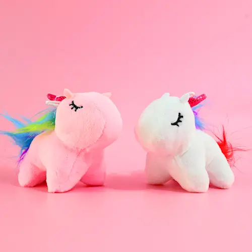 KEYRING PLUSH UNICORN