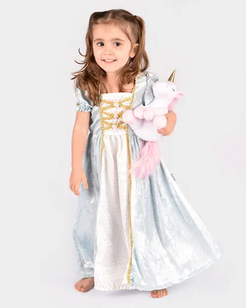 PRINCESS DRESS VELVET LIGHT BLUE