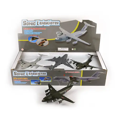 AIRPLANE LOADMASTER w LIGHT/SOUND B/O pb