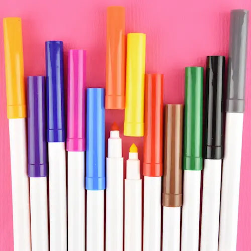 MARKERS WASHABLE 12 COLOURS